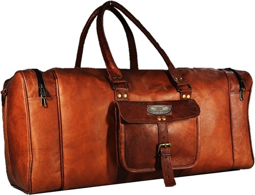 Cuir duffel gunuine - gunuine, marron