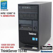 IBM Lenovo ThinkServer TS140 i3 4330 Workstation 120GB 8GB Computer PC Win 10 11