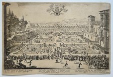 Jacques CALLOT (1592 - 1635) - "Parterre du Palais de Nancy".