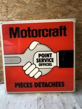 TRES RARE ANCIENNE ENSEIGNE LUMINEUSE DE GARAGE MOTORCRAFT  PIECES DETACHEES