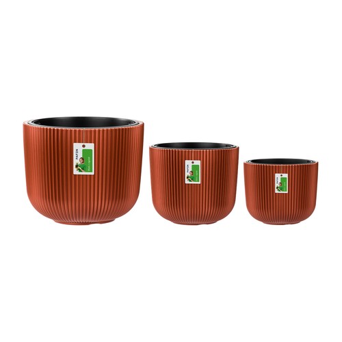 Set pots fleurs ronds - de,