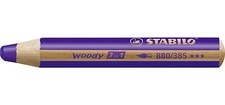 [880/385-4] STABILO Lot de 4 Crayons WOODY 3 en 1 Extra large  violet foncé