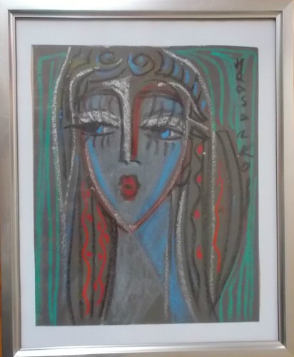Pastel sur papier de - ,