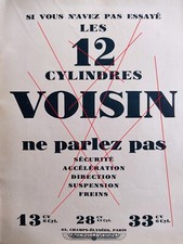 Publicité 1930 Automobiles Voisin 12 cylindres