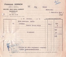 93 BAGNOLET mecanicien KIRSCH
