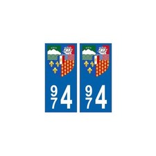 974 réunion autocollant - la,