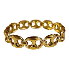 Bracelet Jonc Doré En Acier
