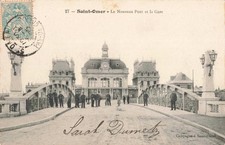 CPA PAS DE CALAIS 62 SAINT OMER LE NOUVEAU PONT ET LA GARE