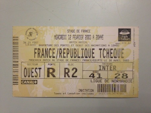Ticket match france - match,