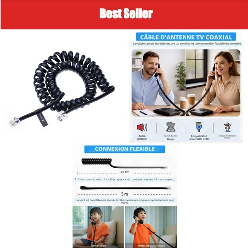 Câble téléphonique rj10 - téléphonique,