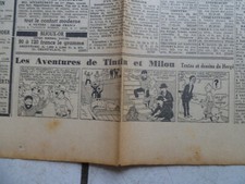 TINTIN / JOURNAL  LE SOIR  NUM 242 / 15 OCT  1941 /TINTIN  CRABE AUX PINCES D OR