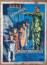 AFFICHE DE CINEMA. Boniface somnambule FERNANDEL. Litho couleur 60 x 80 cm. 1951
