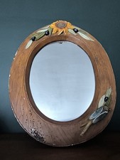 Miroir Provençal Bois Massif Vintage Rétro Campagne