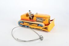 SUPERBE Joustra Bulldozer filoguidé avec son chauffeur 33 cm vintage tôle