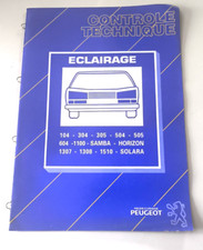 documents  contrôle technique éclairage Peugeot