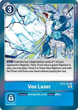 Digimon TCG BT12-101 Vee Laser  Rare Across Time Card Game BT12-101