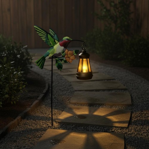 Lanterne colibri solaire fer - colibri,