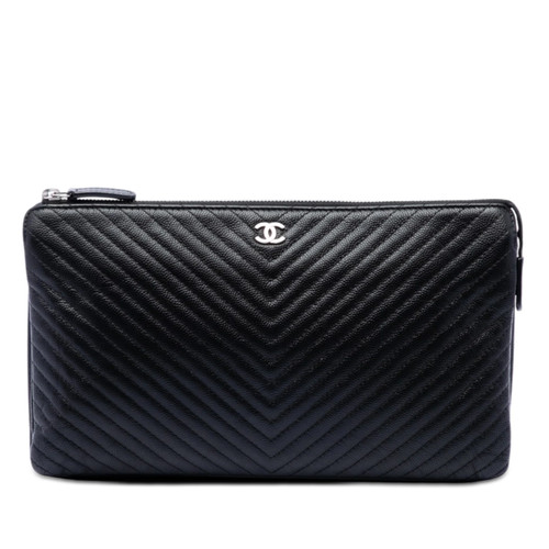 Chanel chevron caviar zip - chanel,