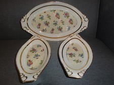 LOT 3 PLATS OVALE ART DECO