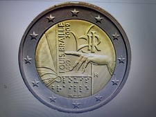 Pièce 2€ commémorative Italie 2009 Louis Braille - Neuve UNC