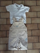 Ensemble Bébé Garçon 6 Mois État Neuf Polo Et Salopette 