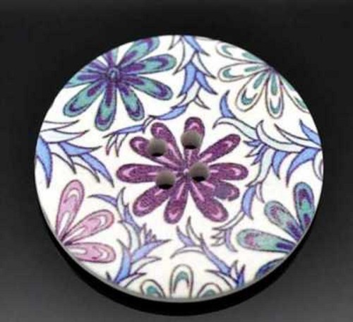 Boutons bois rond trous - bois,