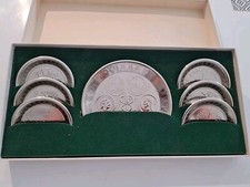 COFFRET SOUCOUPES BOUTEILLE VERRE PIÈCES MONNAIE FRANCE ÉTRANGÈRES DEUTSCHE ...