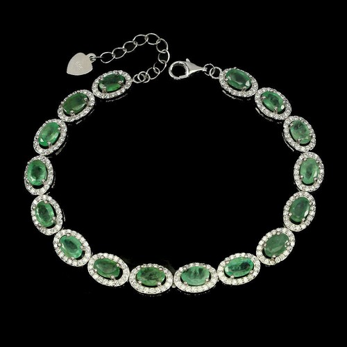 Bracelet émeraude verte - Émeraude,