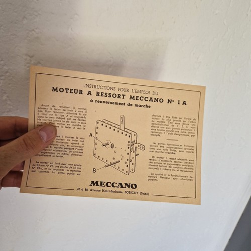 Meccano instructions moteur - instructions,