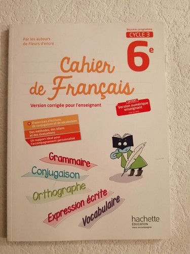 Cahier français bon - 6e,