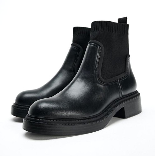 Zara women black track - sz, 8