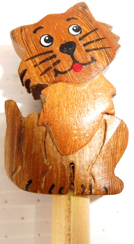 Crayon papier fantaisie chat - papier,