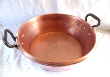 Belle Bassine à Confiture Cuivre Martelé 32 cm 2,560 kg Excellent état