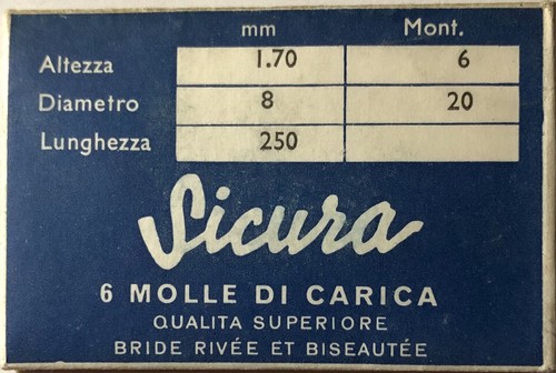 Sicura 1 mainspring - sicura,