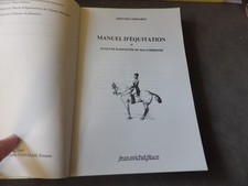 GERHARDT  MANUEL D EQUITATION BAUCHERISME 1987 ED J M PLACE CHEVAL EQUITATION