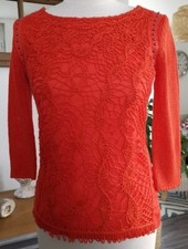 Pull mi-saison Patrice Bréal orange 36