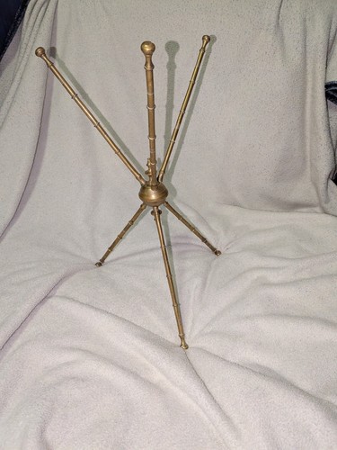 Vintage brass tripod pedestal - brass,