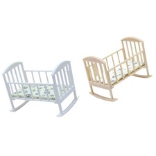 Berceau miniature pour bébé, décoration de scène moderne pour poupée, 1:12