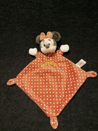 Doudou plat minnie marron pois - marron,