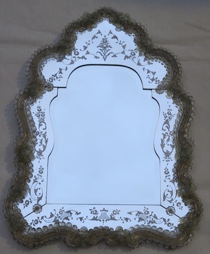 1950 miroir écusson - miroir,