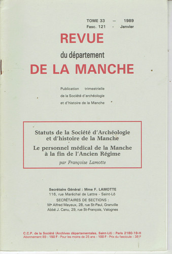 Revue manche fasc 121 - de, la