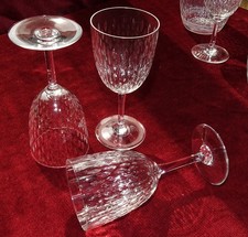 4 Verres à Blanc Cristal de