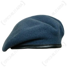 100% Wool Britannique Béret- Toutes Tailles RAF Bleu Roi AIR FORCE Qualité Armée
