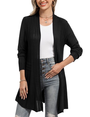 Gilet femme long tricot veste - gilet,