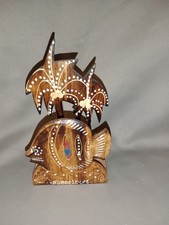 Porte-serviettes bois poisson