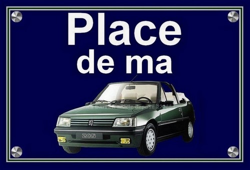 Plaque place peugeot - place, ma