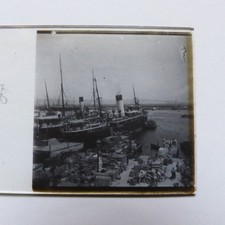 MARSEILLE , Quai du vieux port , photo stéréo plaque de verre ( #3 )