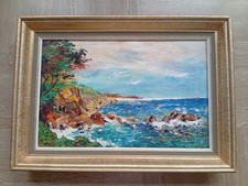 Tableau Huile Toile Marine