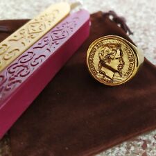 Bague Chevalière Napoléon III 20 Francs Dorée Or Fin +Lot Cire à cacheter offert