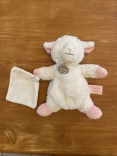 Doudou Et Compagnie Mouton Blanc Rose Agneau Peluche Mon Tout Petit Mouchoir